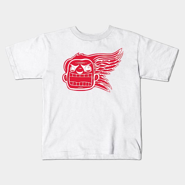 Detroit Flying Reds Kids T-Shirt by rabidhabs